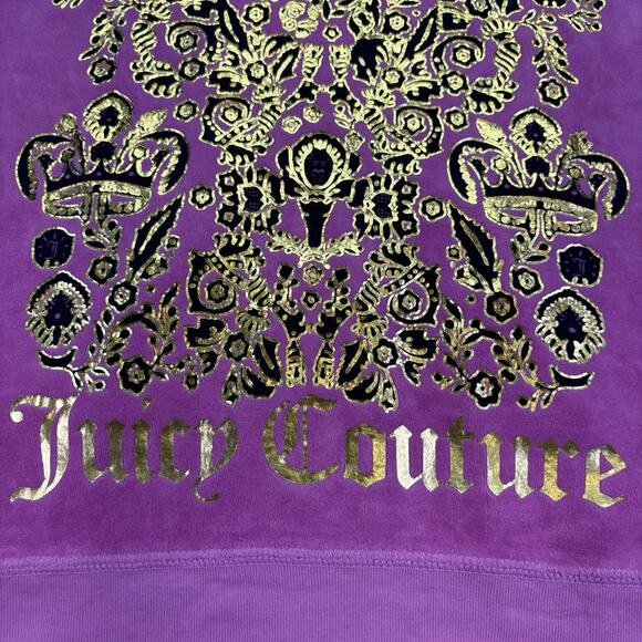 Vintage Y2K Juicy Couture Pink Velour Full Zip Hoodie Track Jacket Back Hit XL - Picture 11 of 12